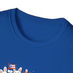 De La Isla Somos Todos T-Shirt — Puerto Rican Pride Flag Cartoon Crew Tee