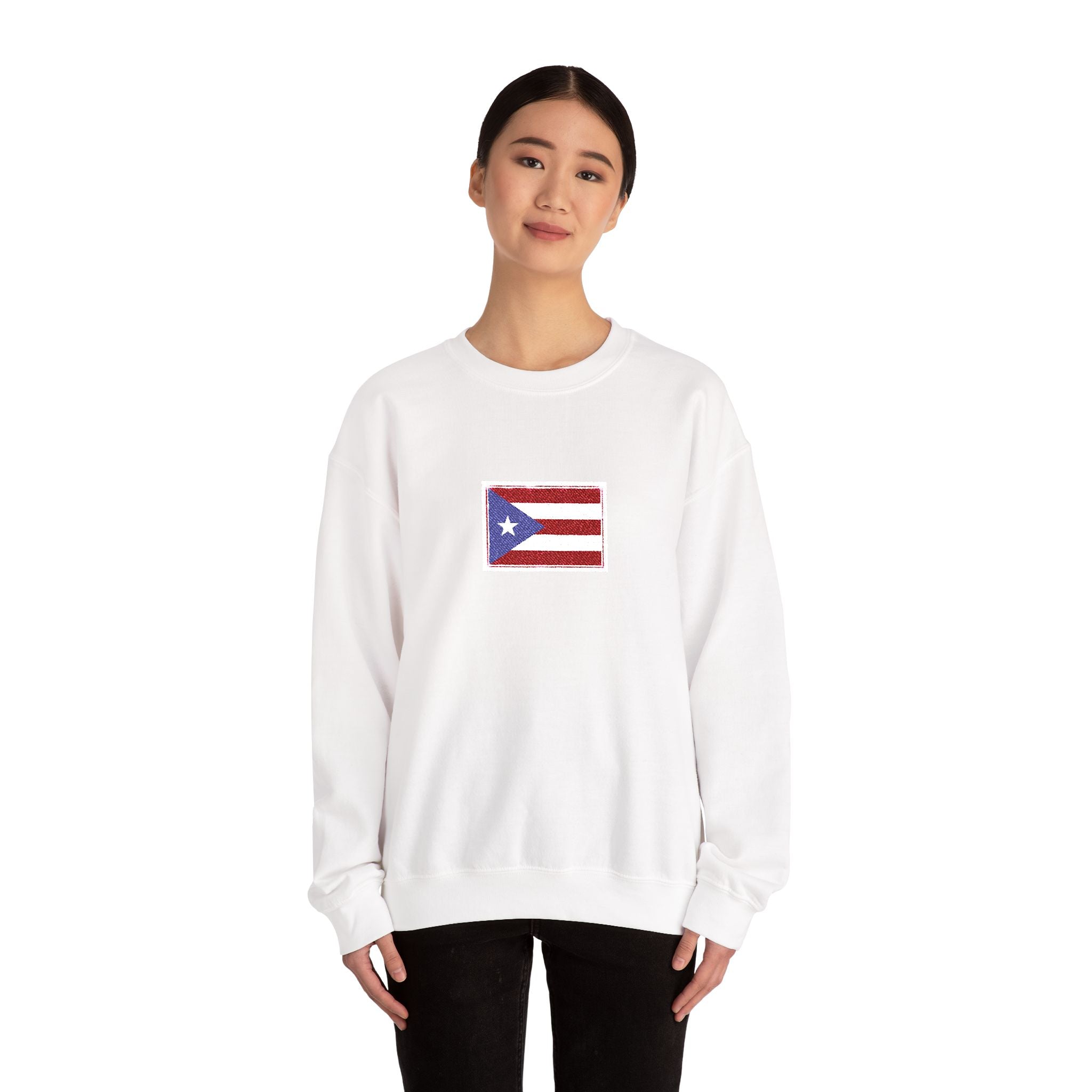 Puerto Rico Flag Graphic Crewneck Sweatshirt