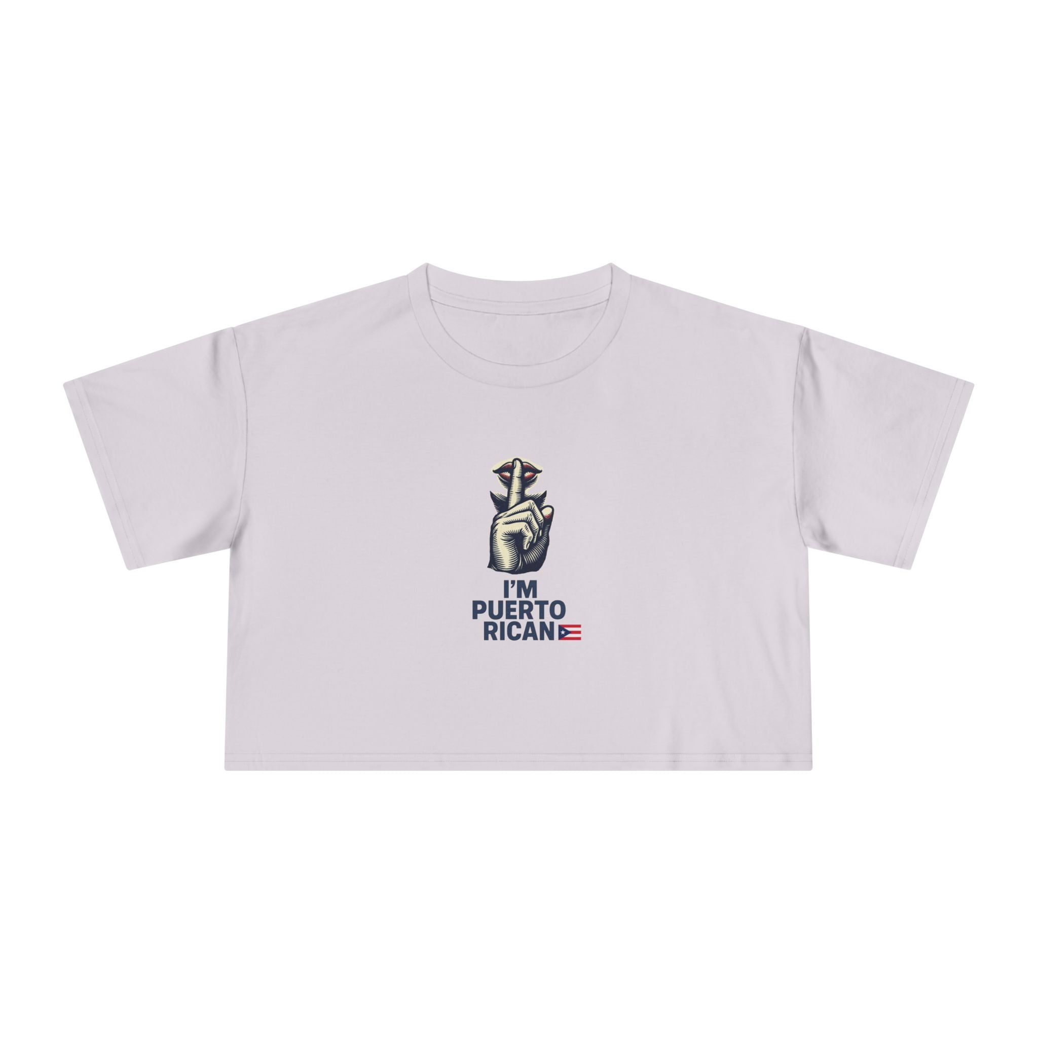 Puerto Rican Pride Crop Tee — "I’m Puerto Rican" Graphic