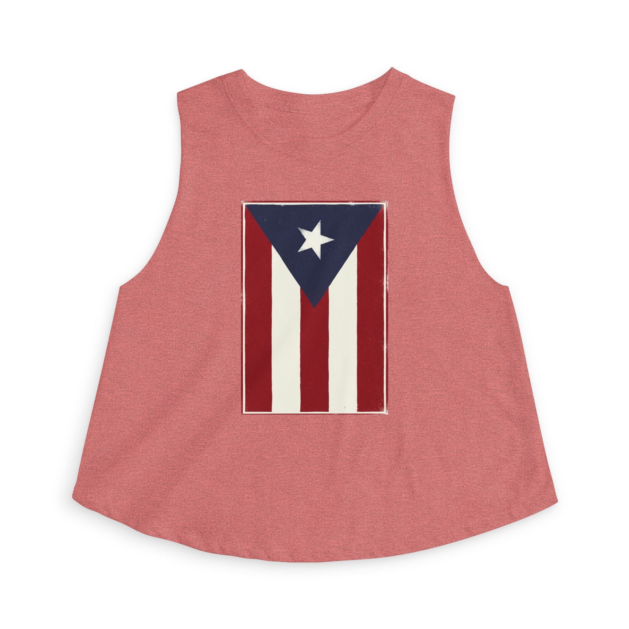 Puerto Rican Flag Crop Top — Vintage Boricua Pride Women's Tank