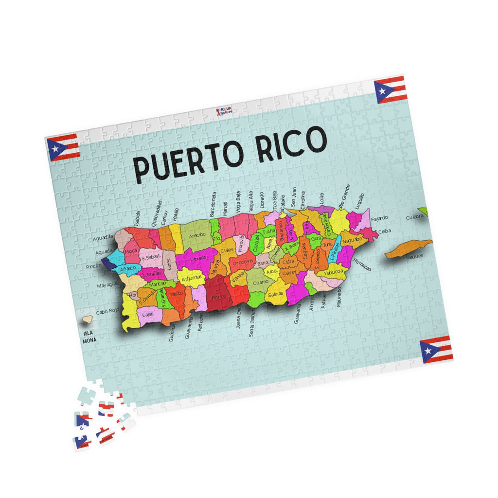 Puerto Rico Map Puzzle 500/1014 Piece | Colorful Municipalities Jigsaw
