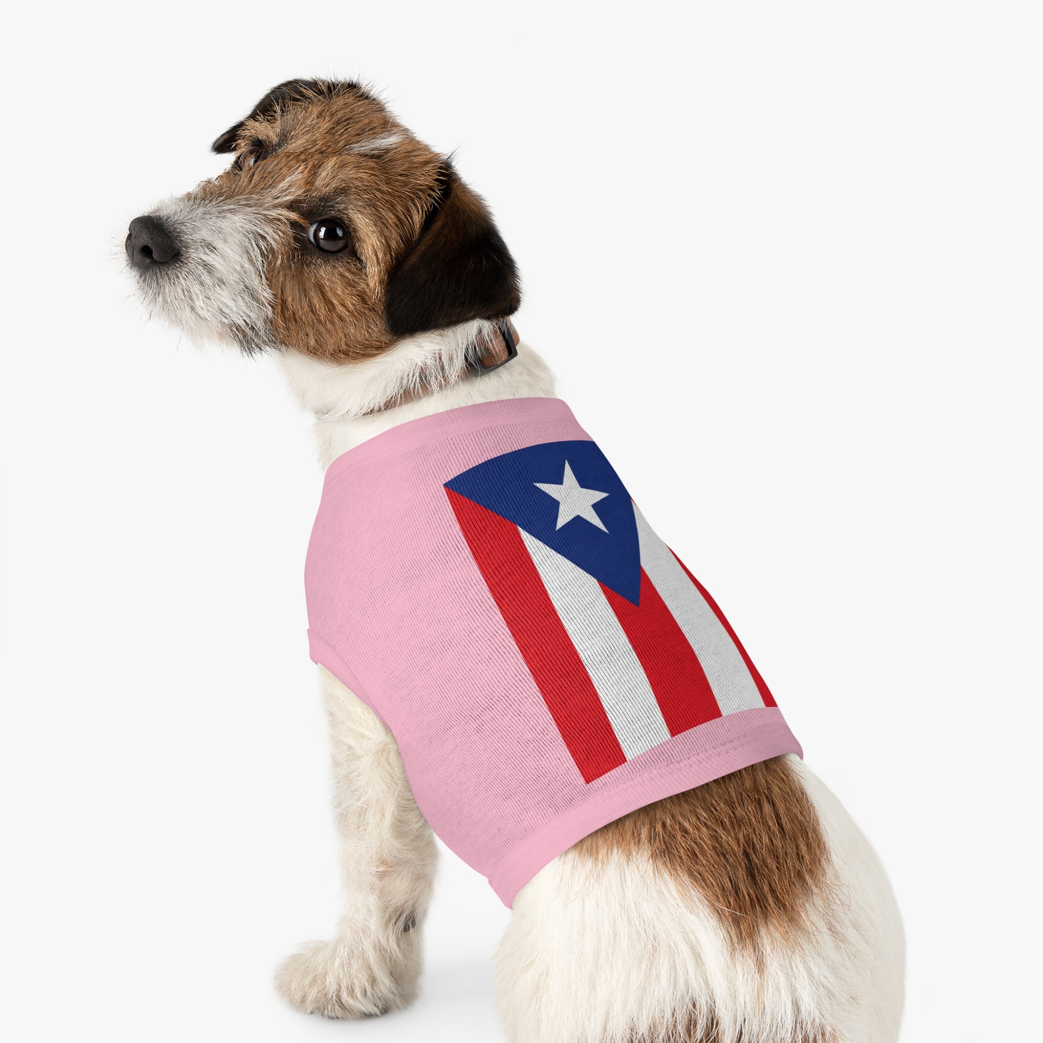 Pet Tank Top — "We're Here We're Proud" Football Trophy Design
