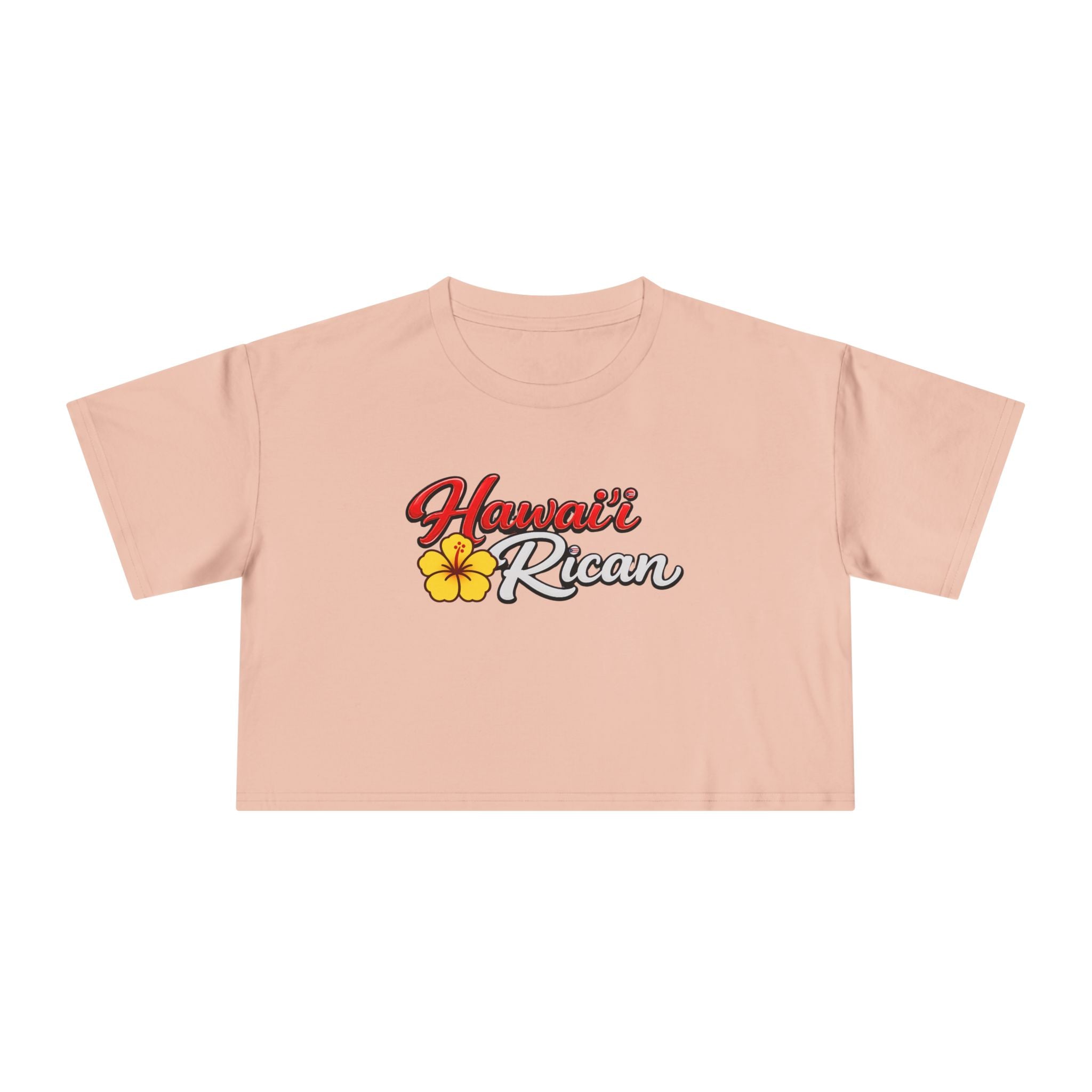 Hawaiian Rican Crop Tee — Floral Island Pride Women’s Top