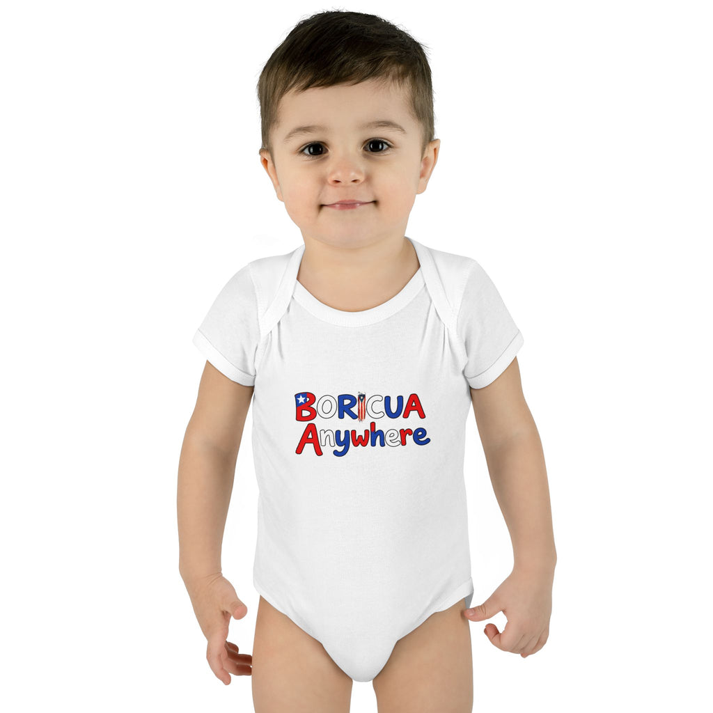 Boricua Anywhere Infant Bodysuit – Puerto Rican Pride Baby Onesie
