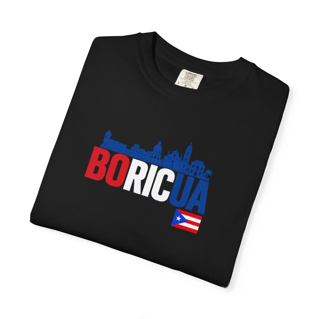 Borícua Skyline T‑Shirt — Puerto Rico Flag Pride Tee