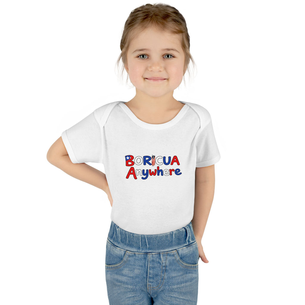 Boricua Anywhere Infant Bodysuit – Puerto Rican Pride Baby Onesie