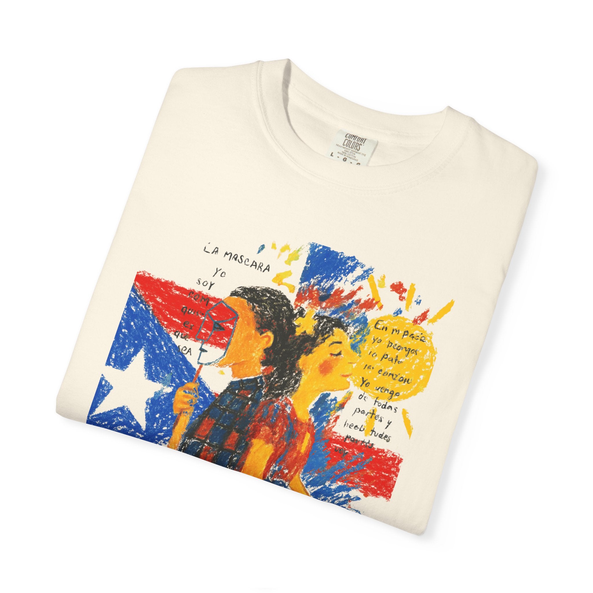 Puerto Rican Flag Art T-Shirt Julia de Burgos homenaje— "The Dua Julia" Illustrated Graphic Tee