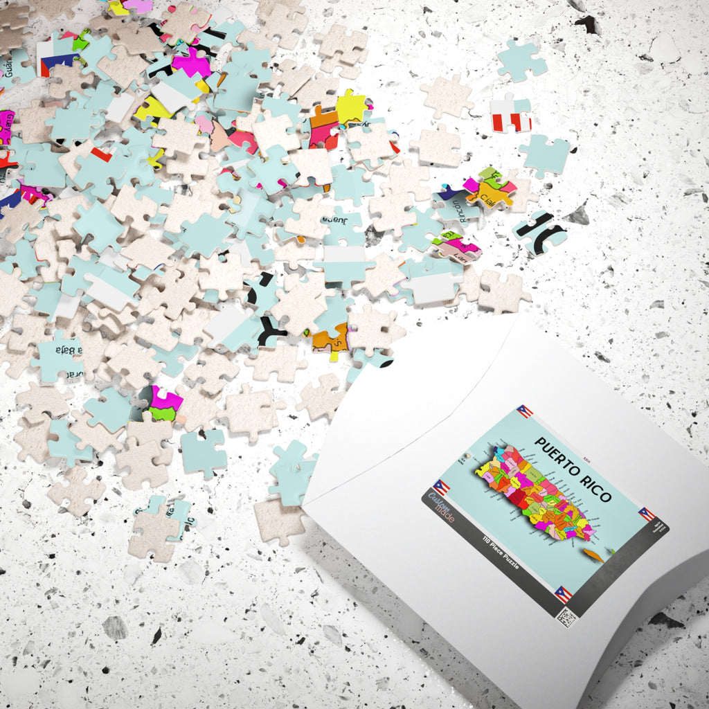 Puerto Rico Map Puzzle 500/1014 Piece | Colorful Municipalities Jigsaw