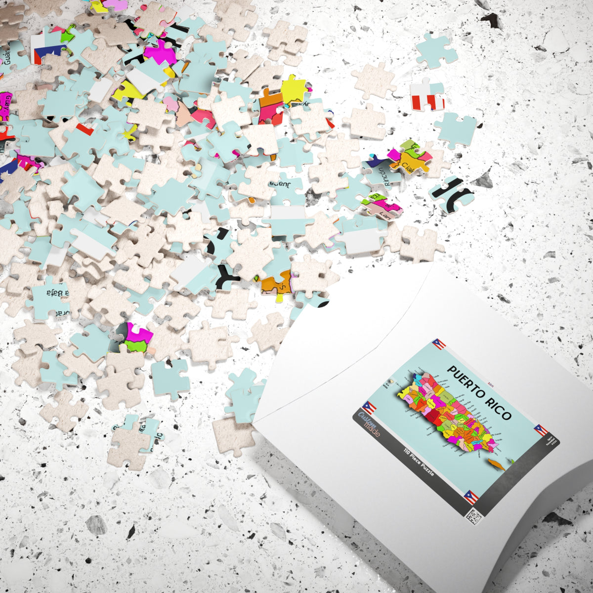 Puerto Rico Map Puzzle 500/1014 Piece | Colorful Municipalities Jigsaw
