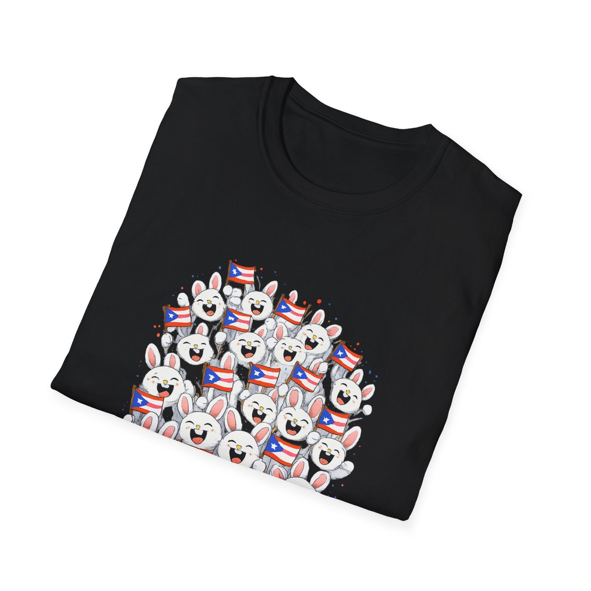 De La Isla Somos Todos T-Shirt — Puerto Rican Pride Flag Cartoon Crew Tee