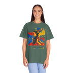 Puerto Rican Flag Art T-Shirt Julia de Burgos homenaje— "The Dua Julia" Illustrated Graphic Tee
