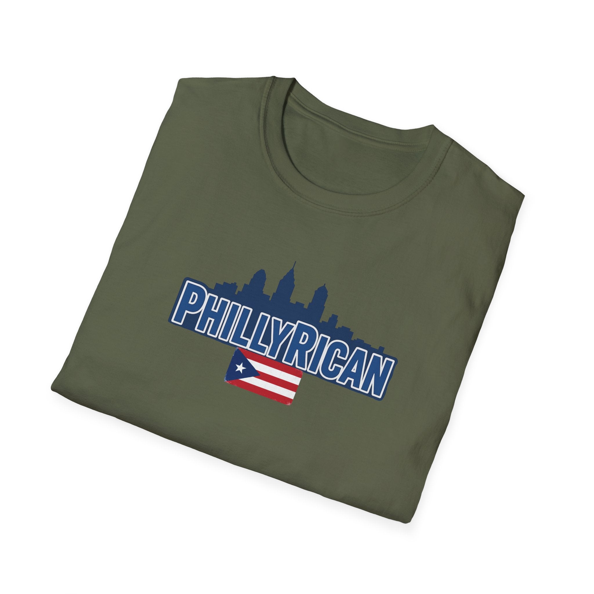 Philly Rican T-Shirt — Puerto Rican Pride with Philadelphia Skyline