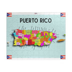 Puerto Rico Map Puzzle 500/1014 Piece | Colorful Municipalities Jigsaw