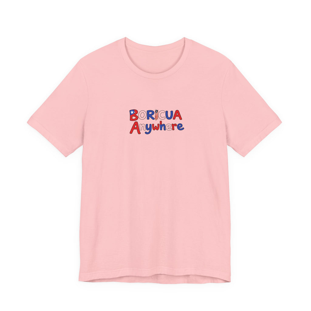 Boricua Anywhere T‑Shirt — Puerto Rican Pride Red & Blue Graphic Tee