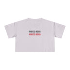 Puerto Rican Crop Tee — 'PUERTO RICAN' Minimalist Pride Women’s Crop Top