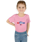 Nuyorican Baby Bodysuit – NYC Skyline Infant Onesie (Red & Blue)