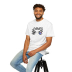 Embuste Eyes Graphic T-Shirt — Bold Script & Star-Spangled Eye Design