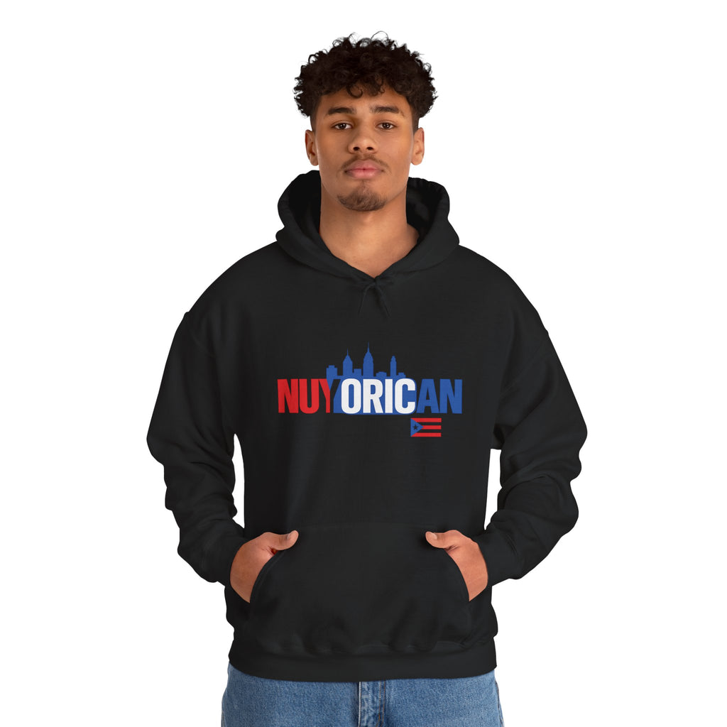 Nuyorican NYC Skyline Hoodie – Puerto Rican Pride Sweatshirt with Flag
