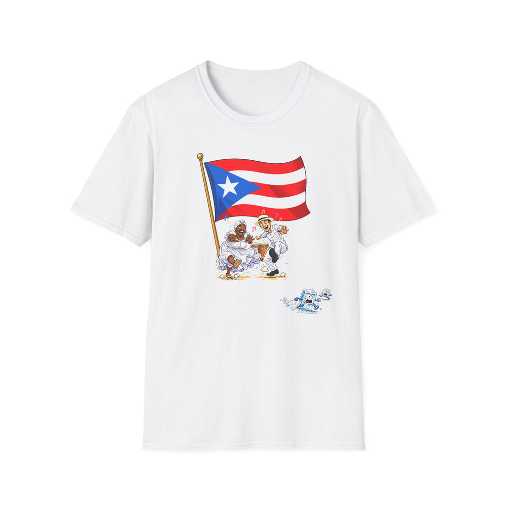 Puerto Rico Flag T-Shirt with Family Illustration