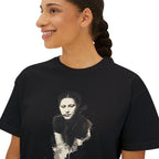 Boxy Tee — Vintage Portrait Graphic "Julia de Burgos" poem Women's Cropped T-Shirt