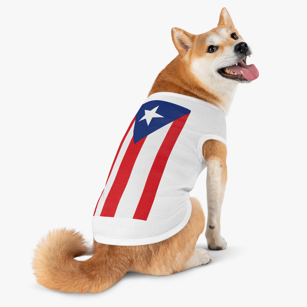 Pet Tank Top — "We're Here We're Proud" Football Trophy Design