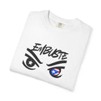 Embuste Eyes Graphic T-Shirt — Bold Script & Star-Spangled Eye Design