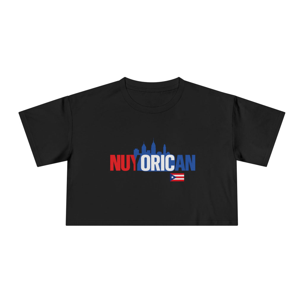 Nuyorican Crop Tee — Puerto Rican Pride NYC Skyline Graphic