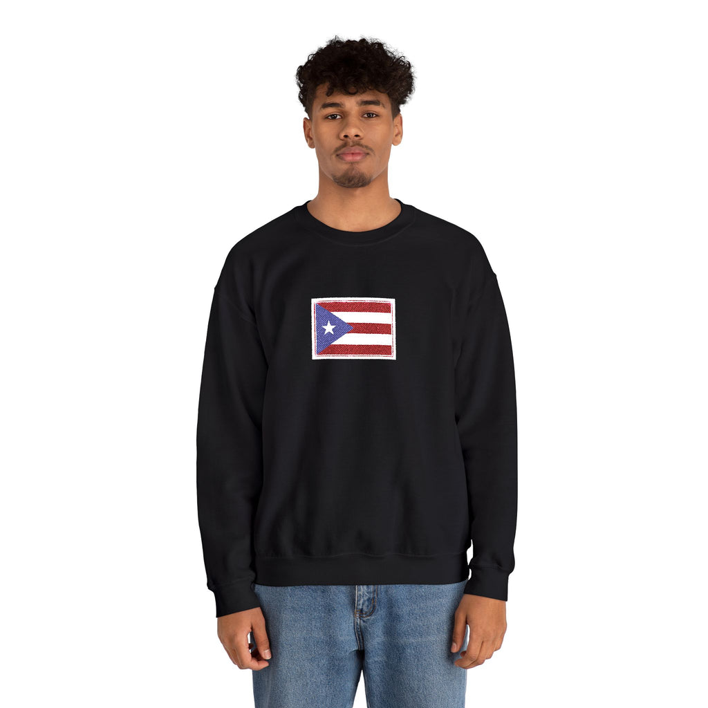 Puerto Rico Flag Graphic Crewneck Sweatshirt
