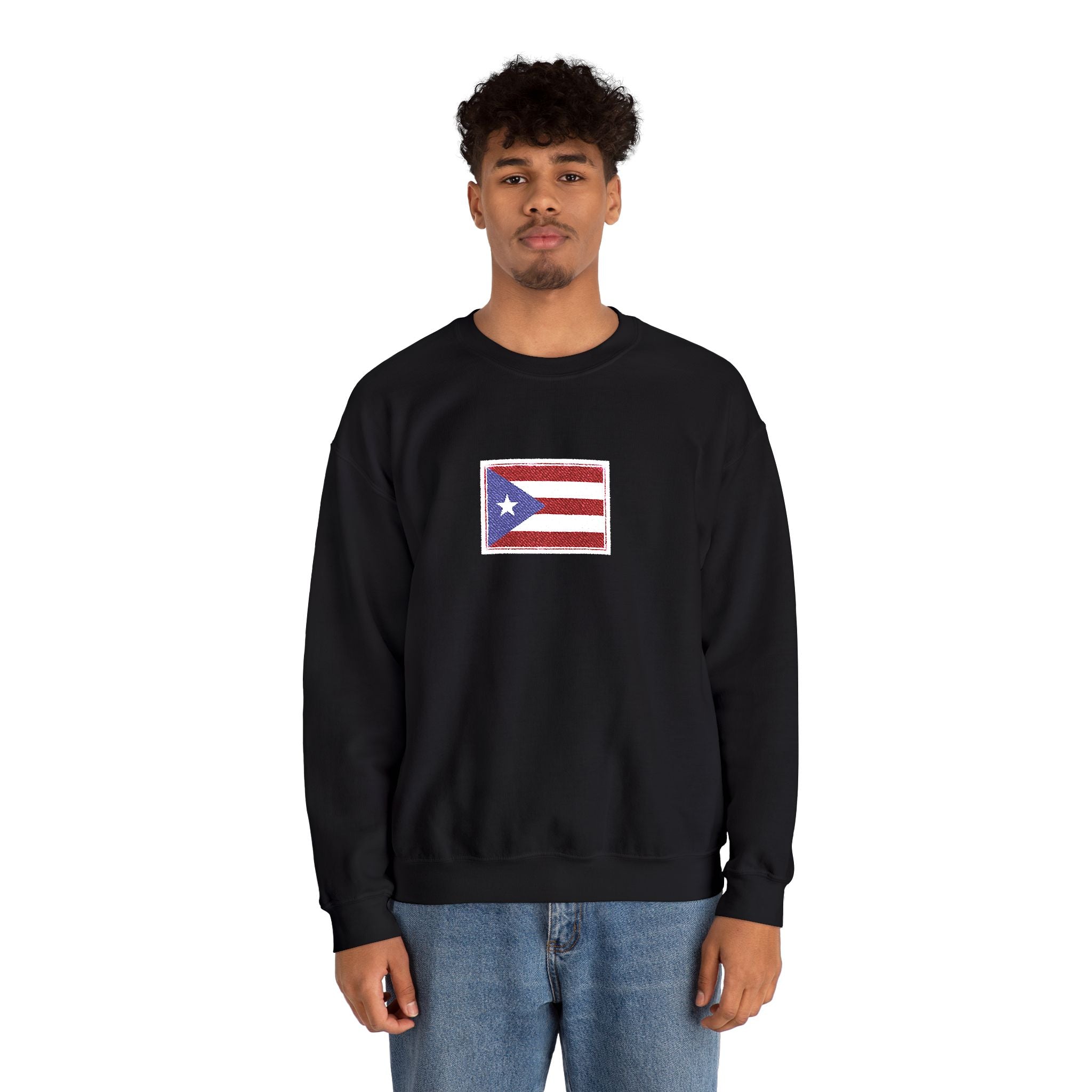 Puerto Rico Flag Graphic Crewneck Sweatshirt