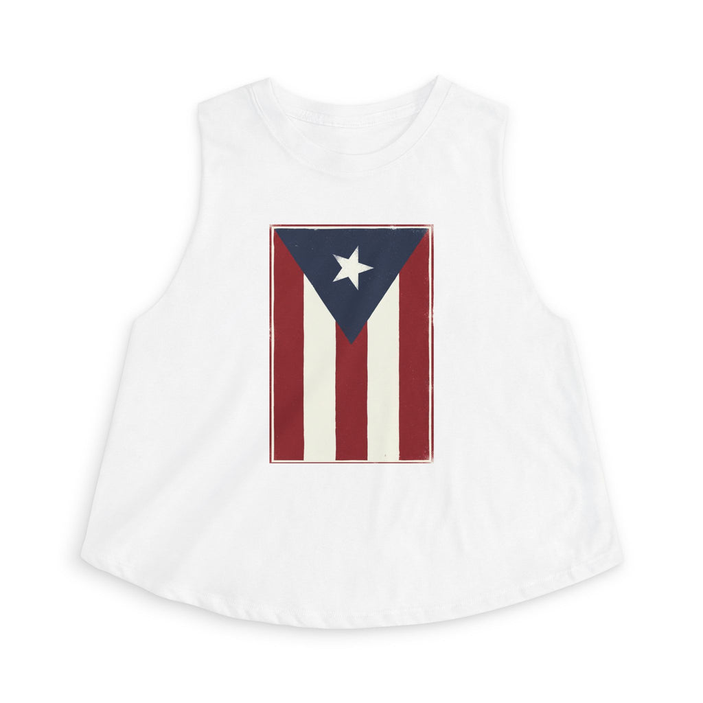 Puerto Rican Flag Crop Top — Vintage Boricua Pride Women's Tank