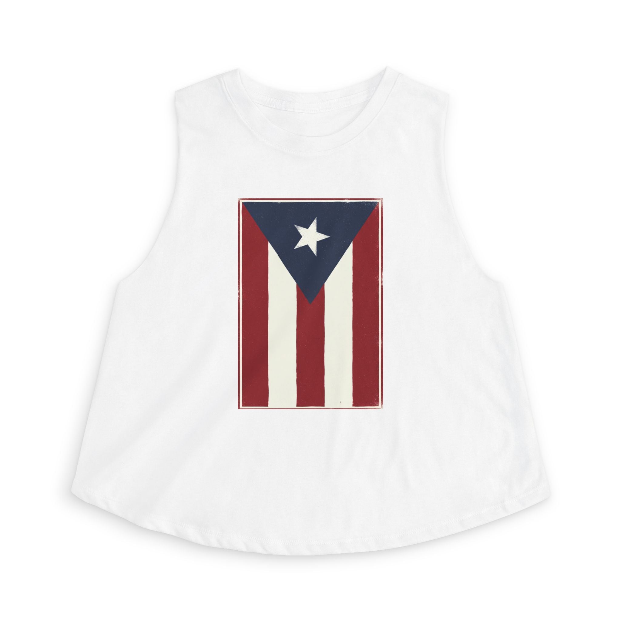 Puerto Rican Flag Crop Top — Vintage Boricua Pride Women's Tank