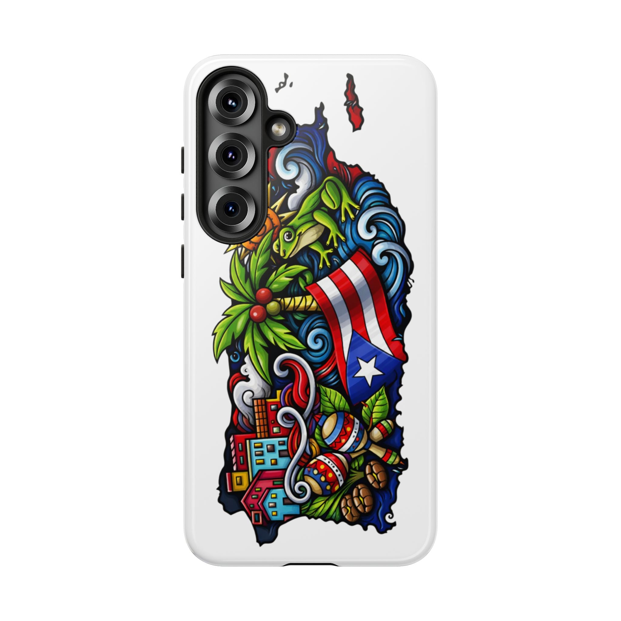 Phone Case — Puerto Rico Flag Tropical Tattoo Design