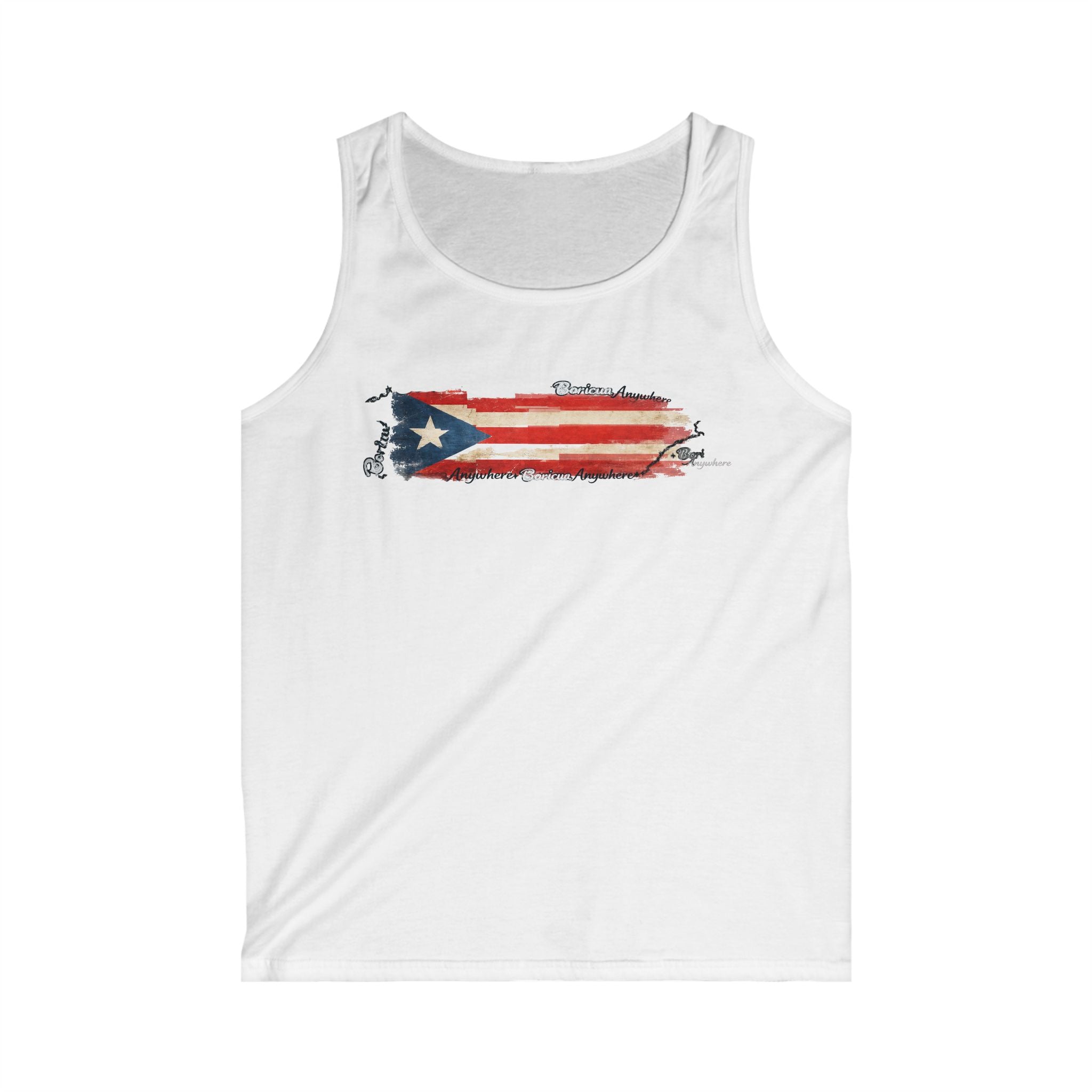 Puerto Rico Flag Tank Top — Distressed Boricua Anywhere Tank