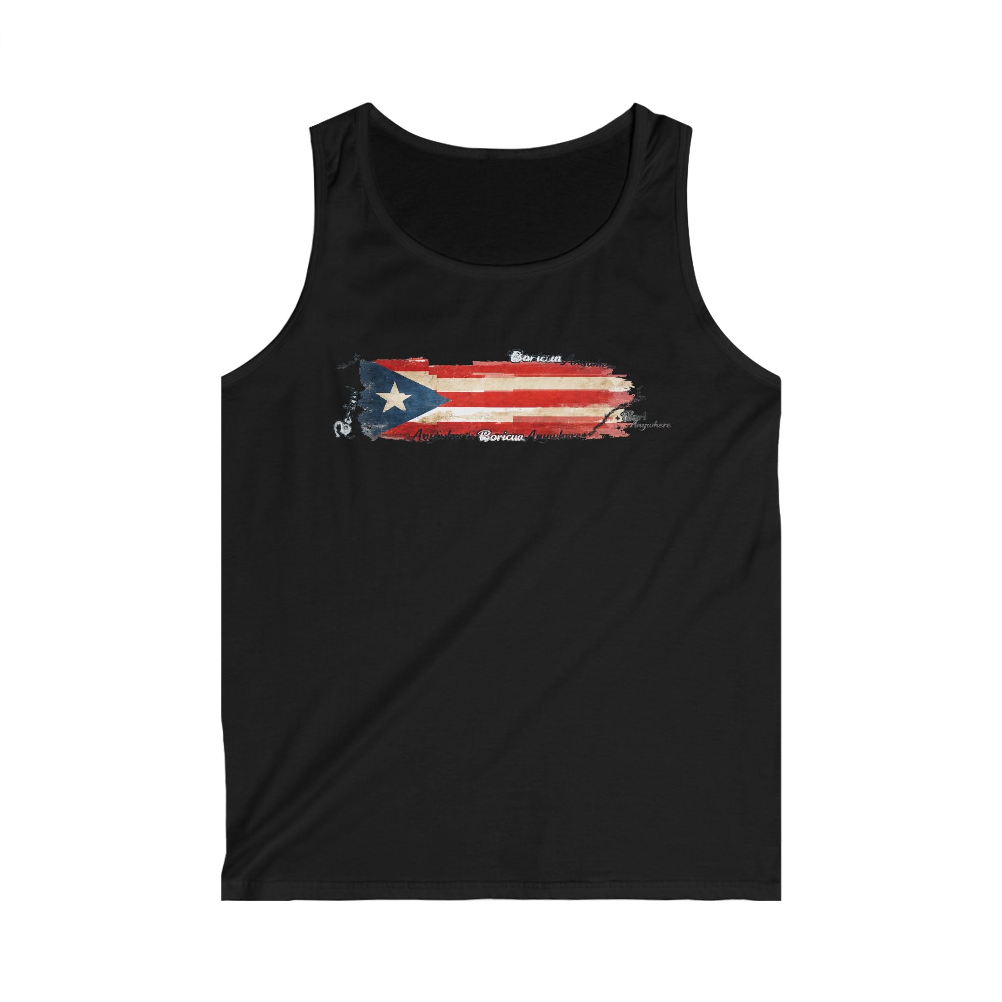 Puerto Rico Flag Tank Top — Distressed Boricua Anywhere Tank