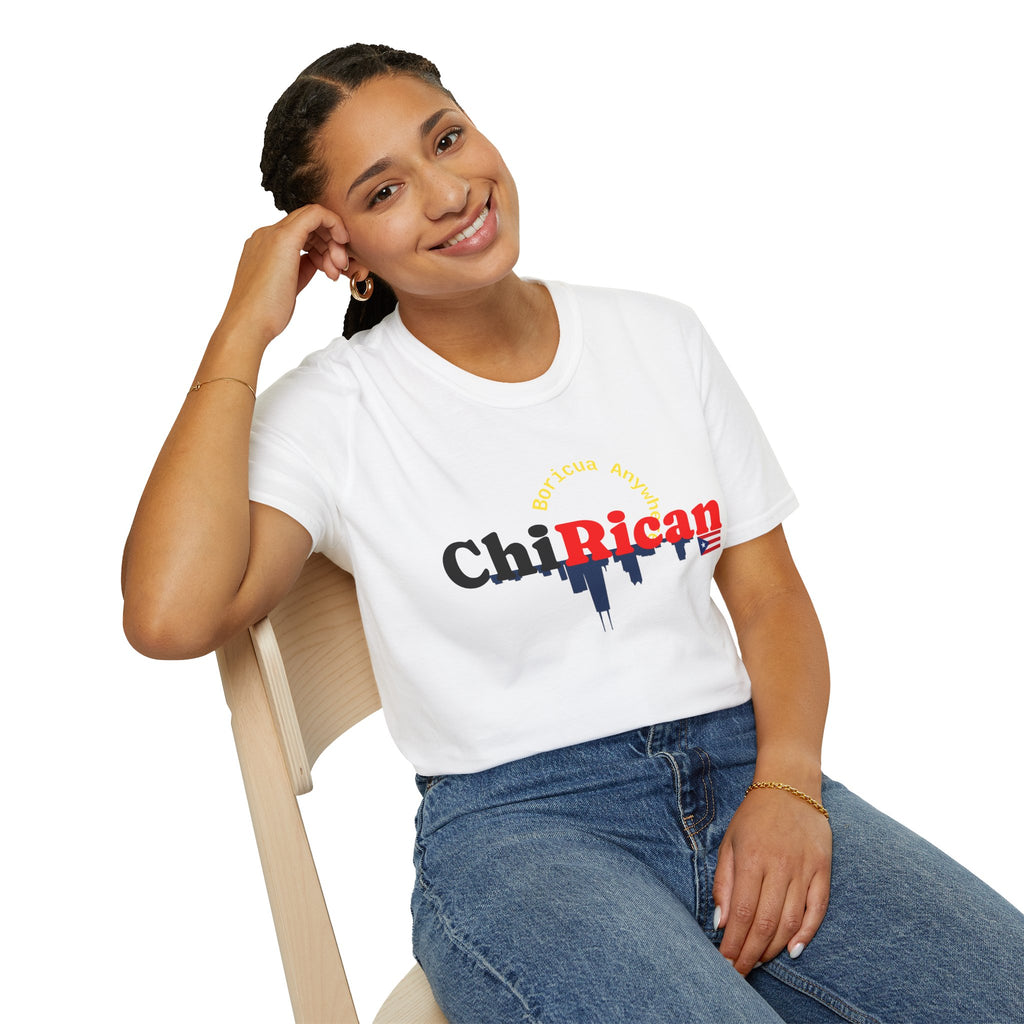 Chirican Pride T-Shirt — Puerto Rican Flag & City Skyline Graphic