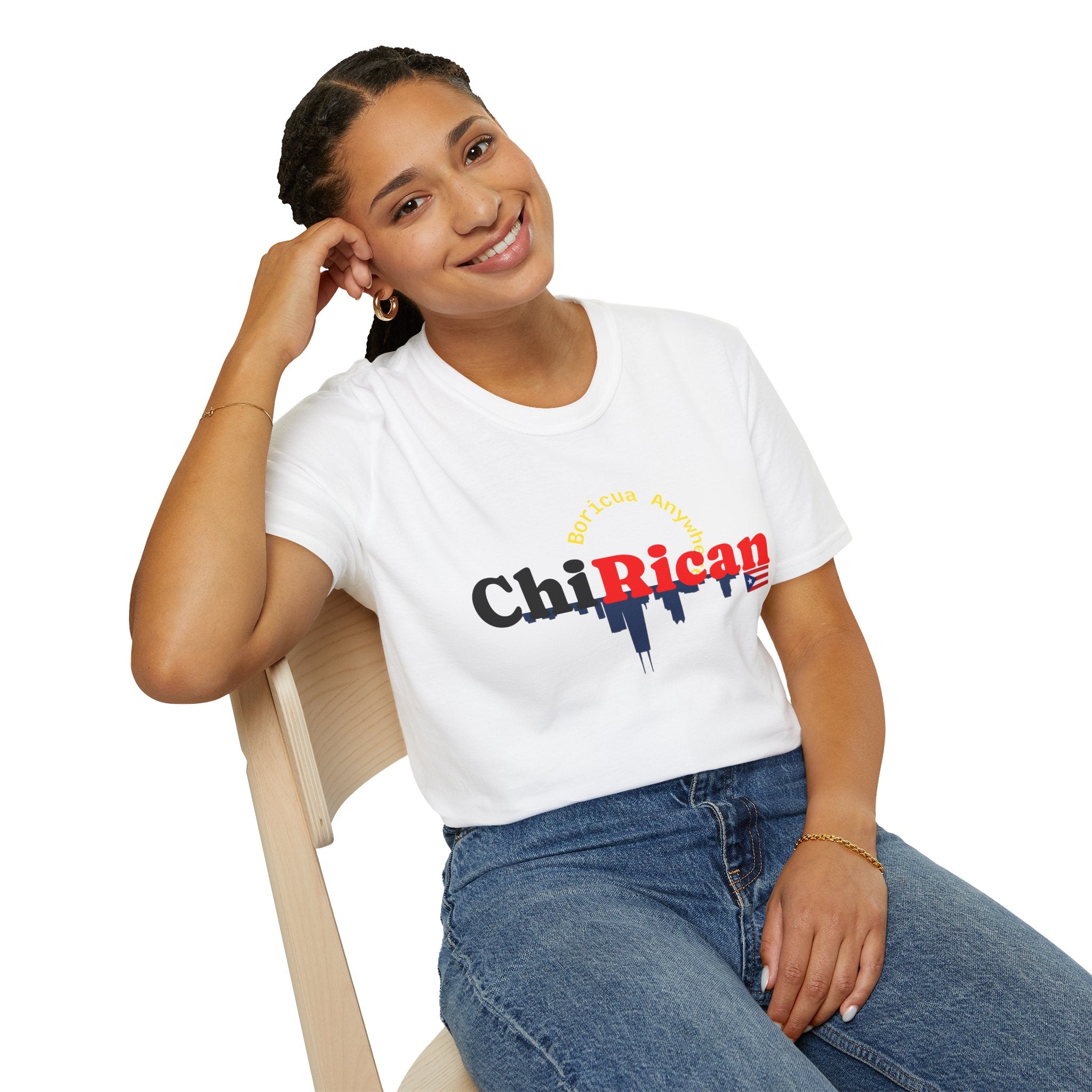 Chirican Pride T-Shirt — Puerto Rican Flag & City Skyline Graphic