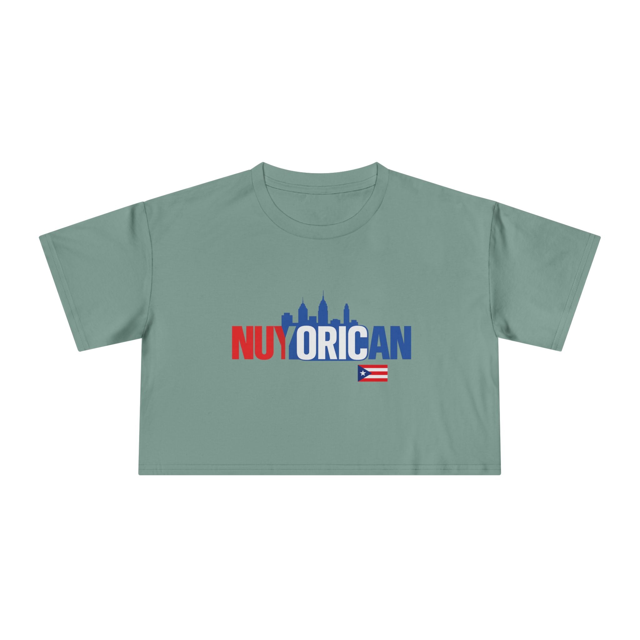Nuyorican Crop Tee — Puerto Rican Pride NYC Skyline Graphic