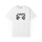 Embuste Eyes Graphic T-Shirt — Bold Script & Star-Spangled Eye Design