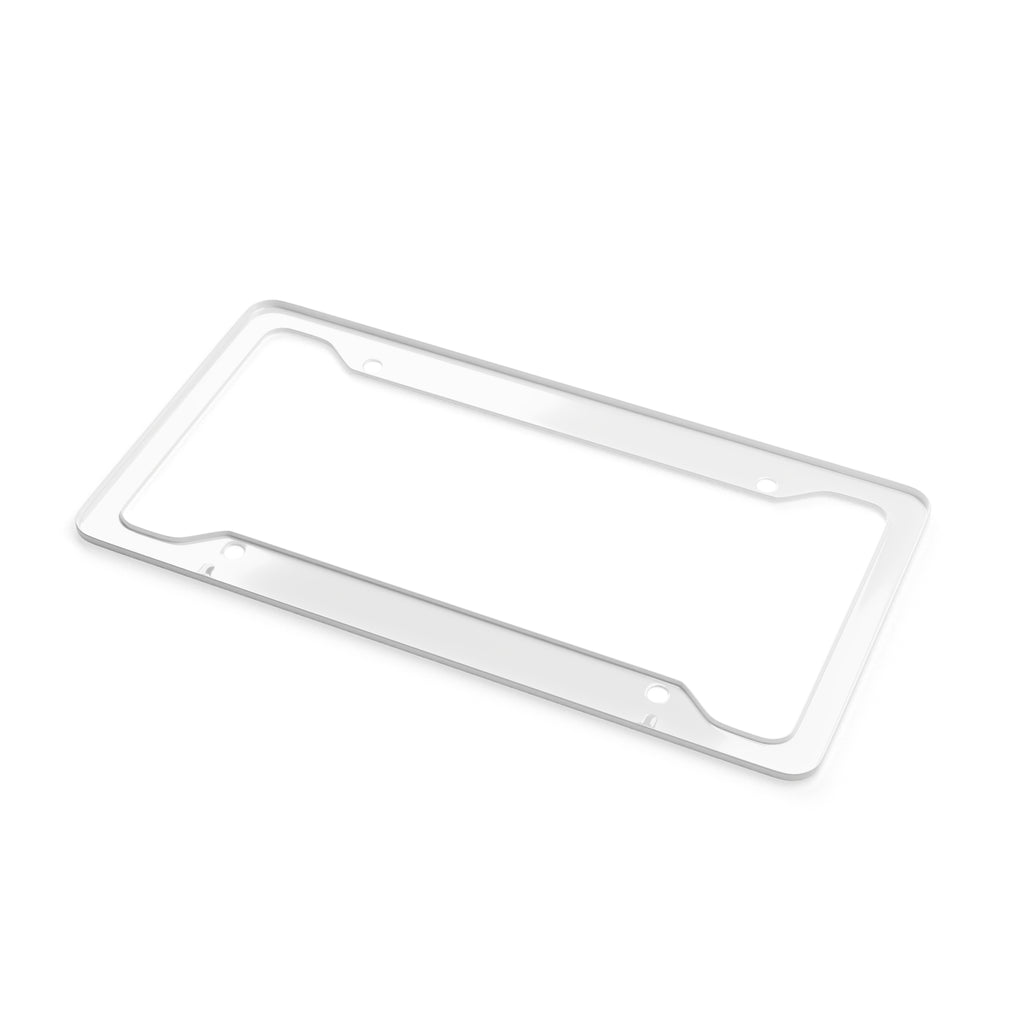 Puerto Rico Floral License Plate Frame — Colorful Boricua Flag Car Trim