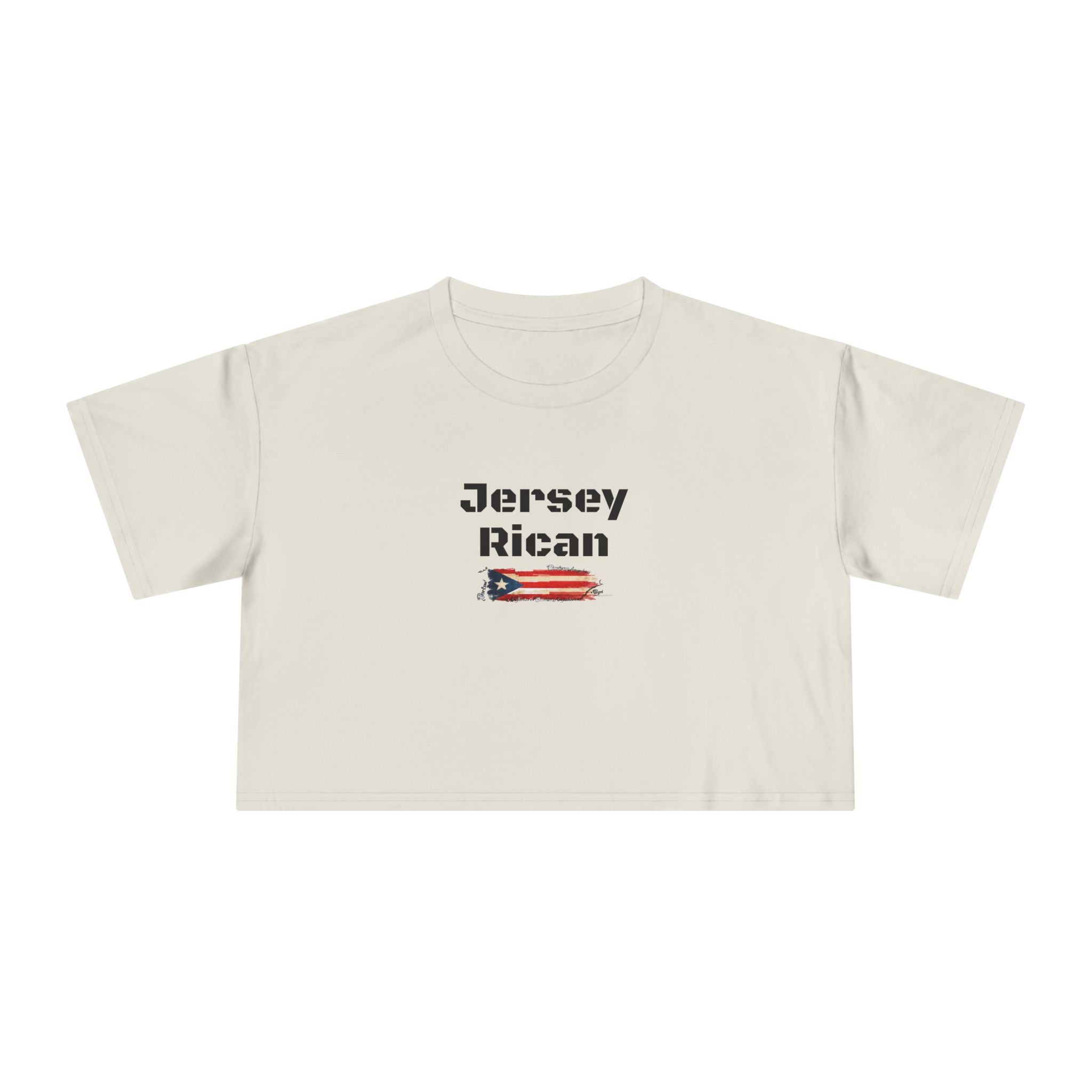 Jersey Rican Crop Tee — Puerto Rican Flag Graphic Women's Crop Top