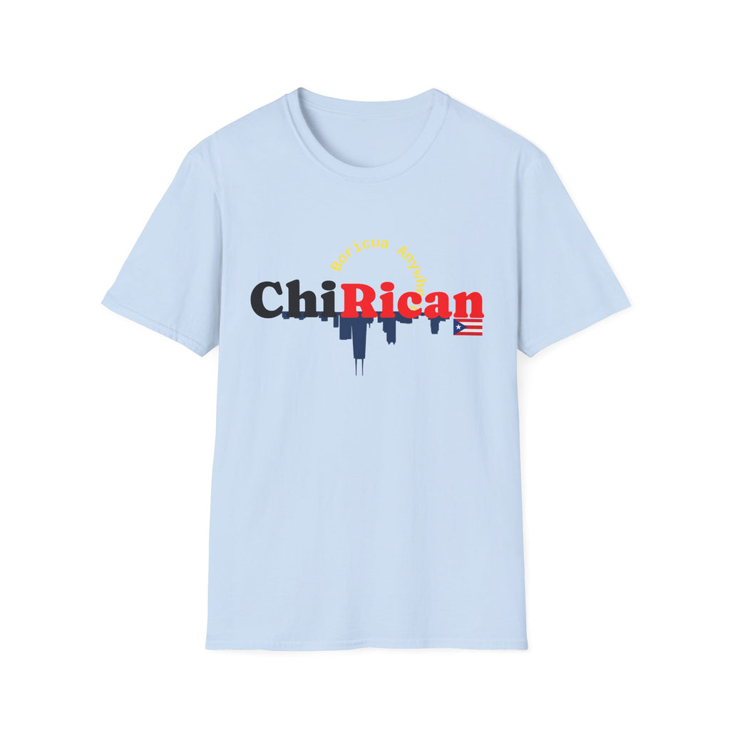 Chirican Pride T-Shirt — Puerto Rican Flag & City Skyline Graphic