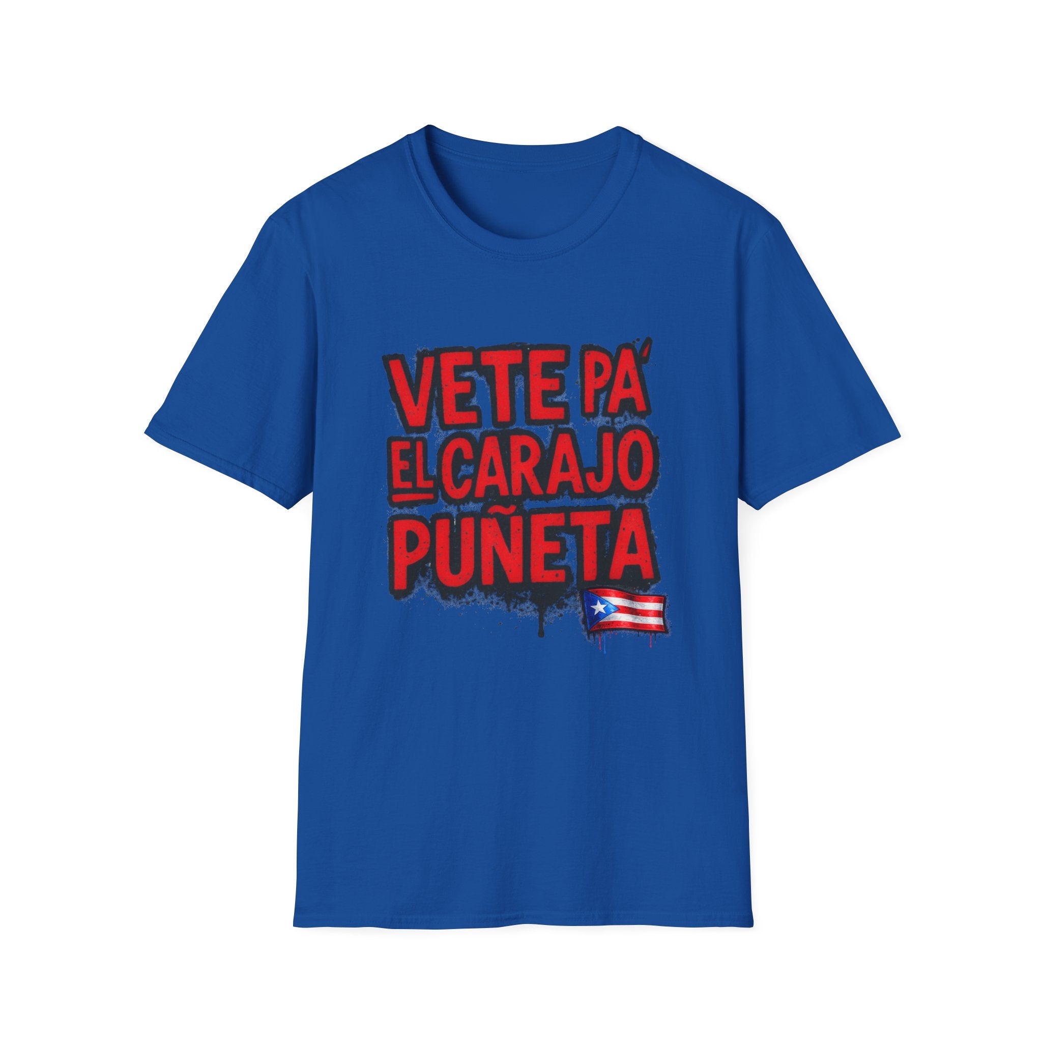 T-Shirt — "Vete Pa' El Carajo Puñeta" Puerto Rico Flag Graphic