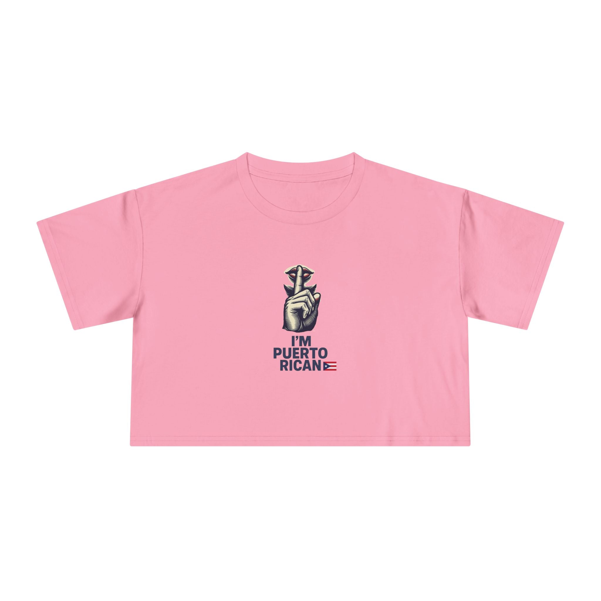 Puerto Rican Pride Crop Tee — "I’m Puerto Rican" Graphic