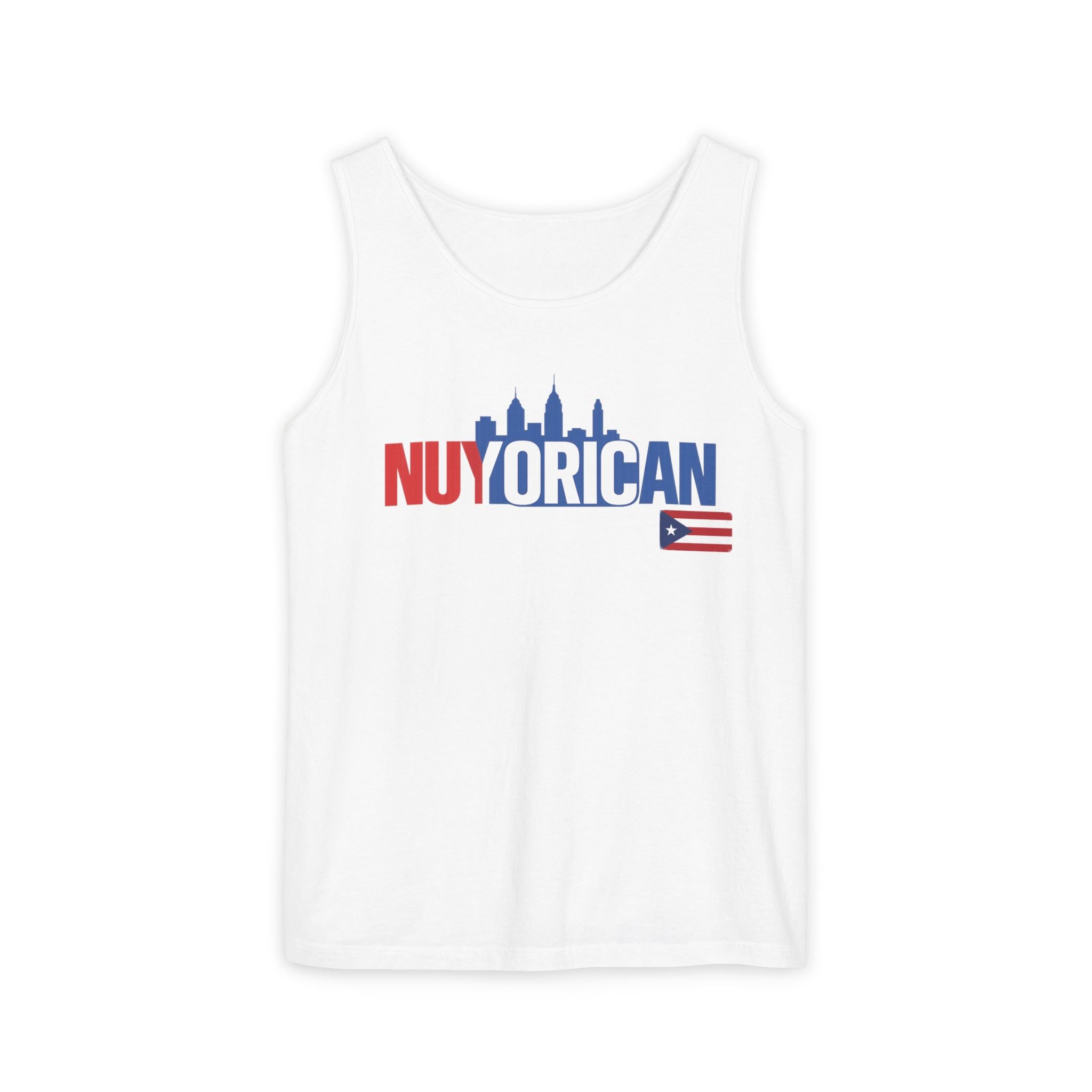 Nuyorican Skyline Tank Top — Puerto Rican Pride NYC Flag Design