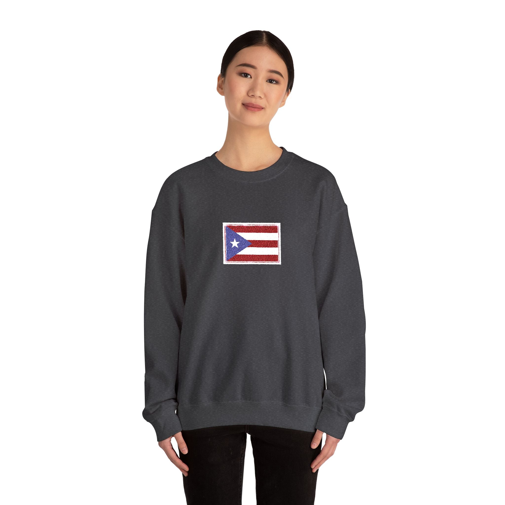 Puerto Rico Flag Graphic Crewneck Sweatshirt