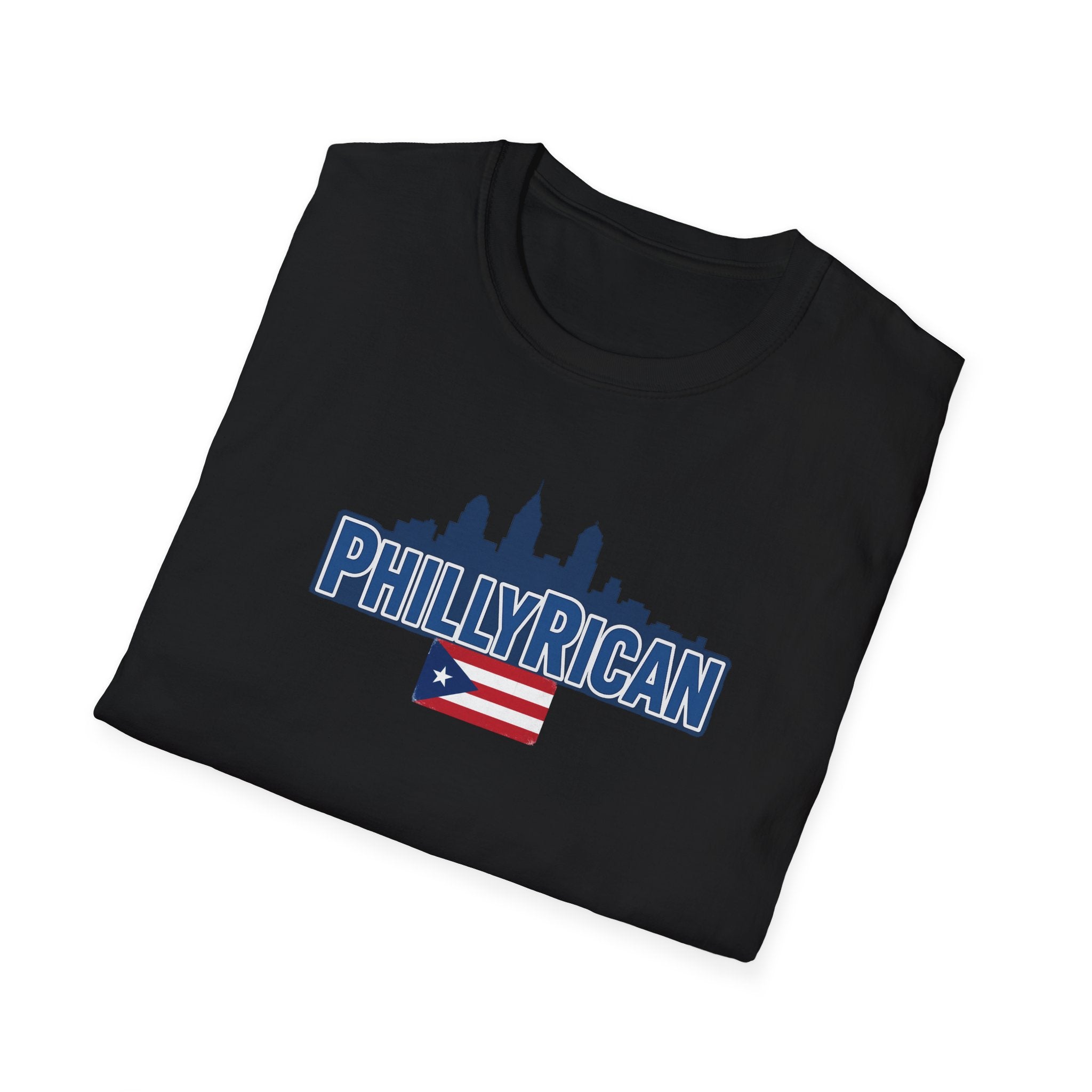 Philly Rican T-Shirt — Puerto Rican Pride with Philadelphia Skyline