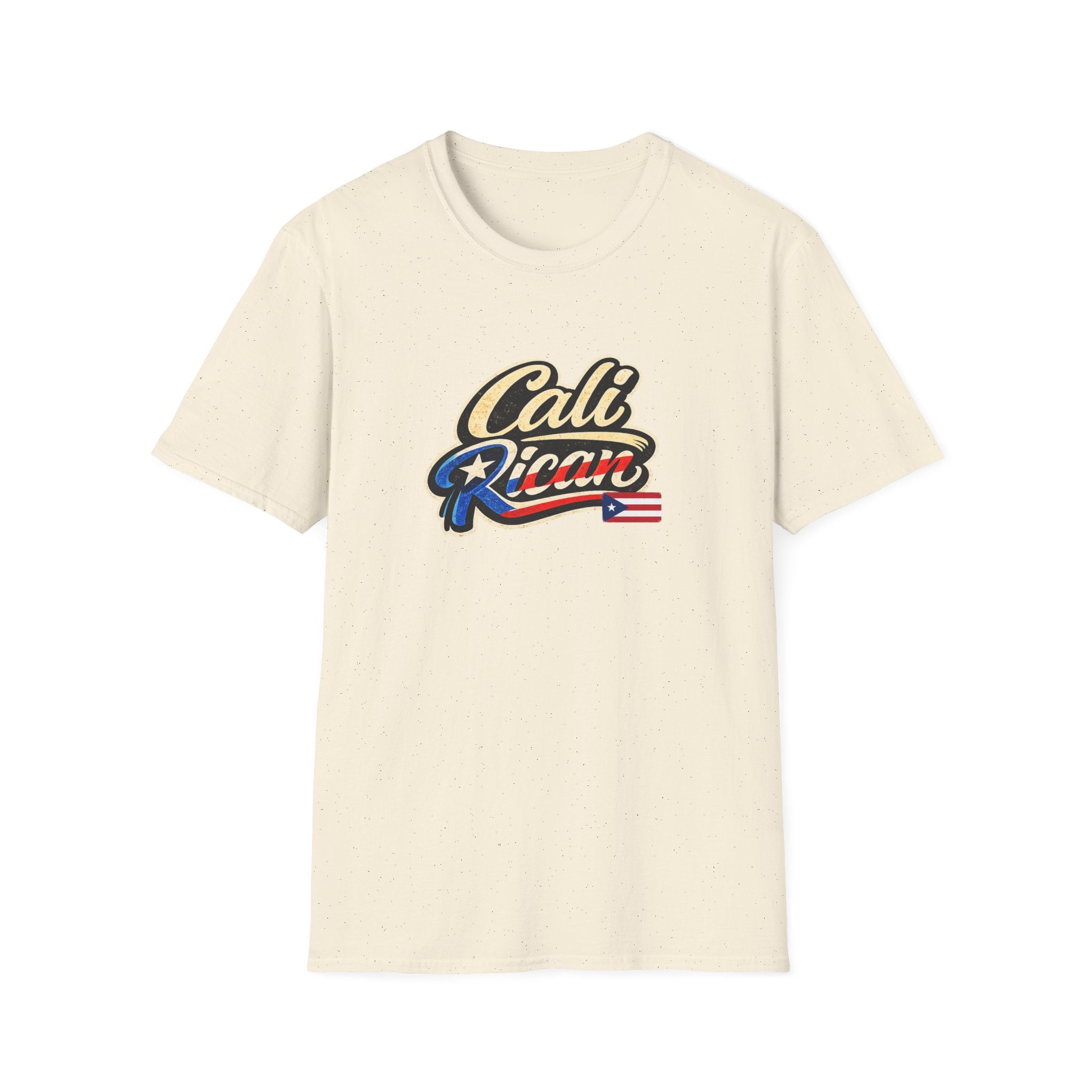 Cali Rican T-Shirt — Retro Puerto Rico Flag Script Tee
