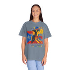 Puerto Rican Flag Art T-Shirt Julia de Burgos homenaje— "The Dua Julia" Illustrated Graphic Tee