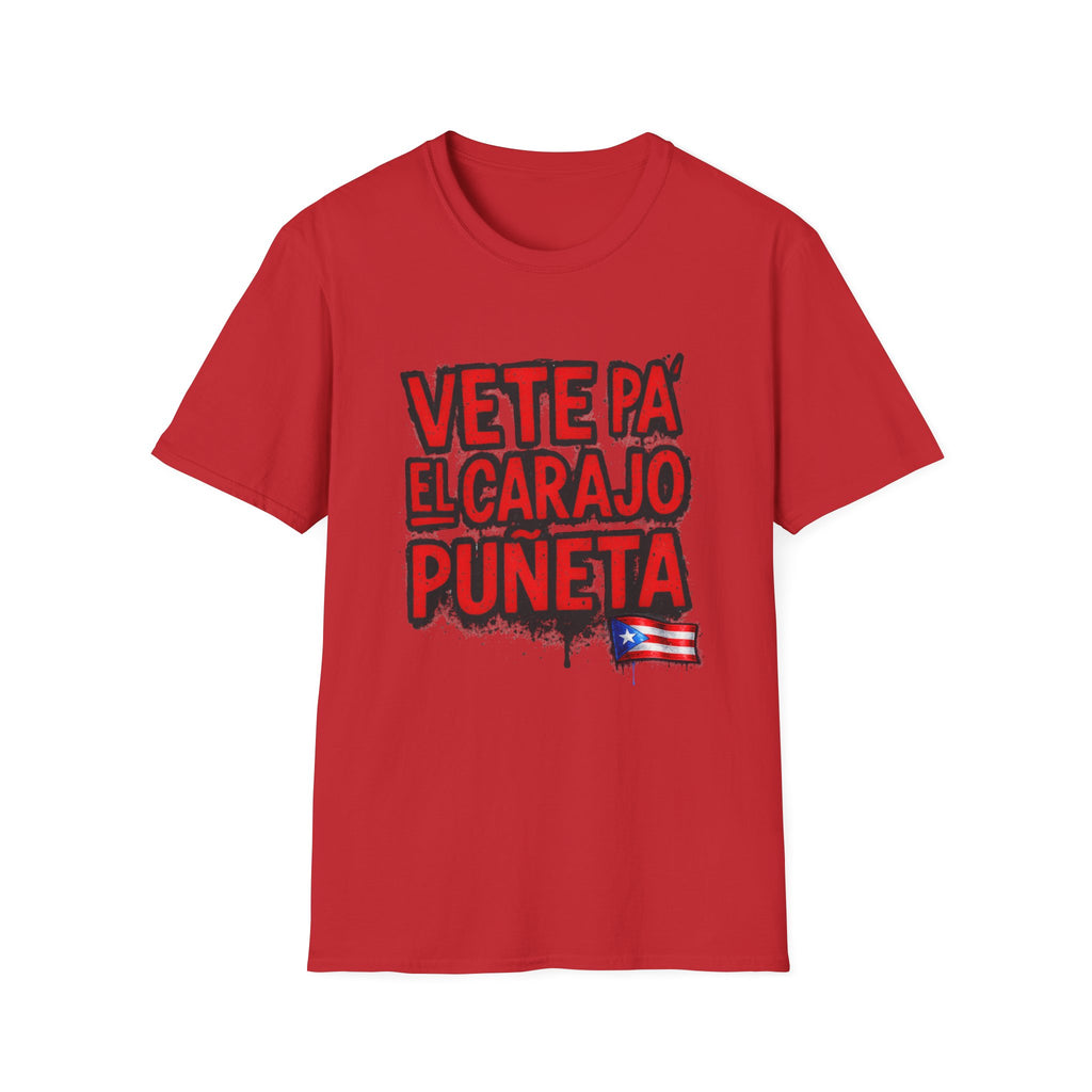 T-Shirt — "Vete Pa' El Carajo Puñeta" Puerto Rico Flag Graphic