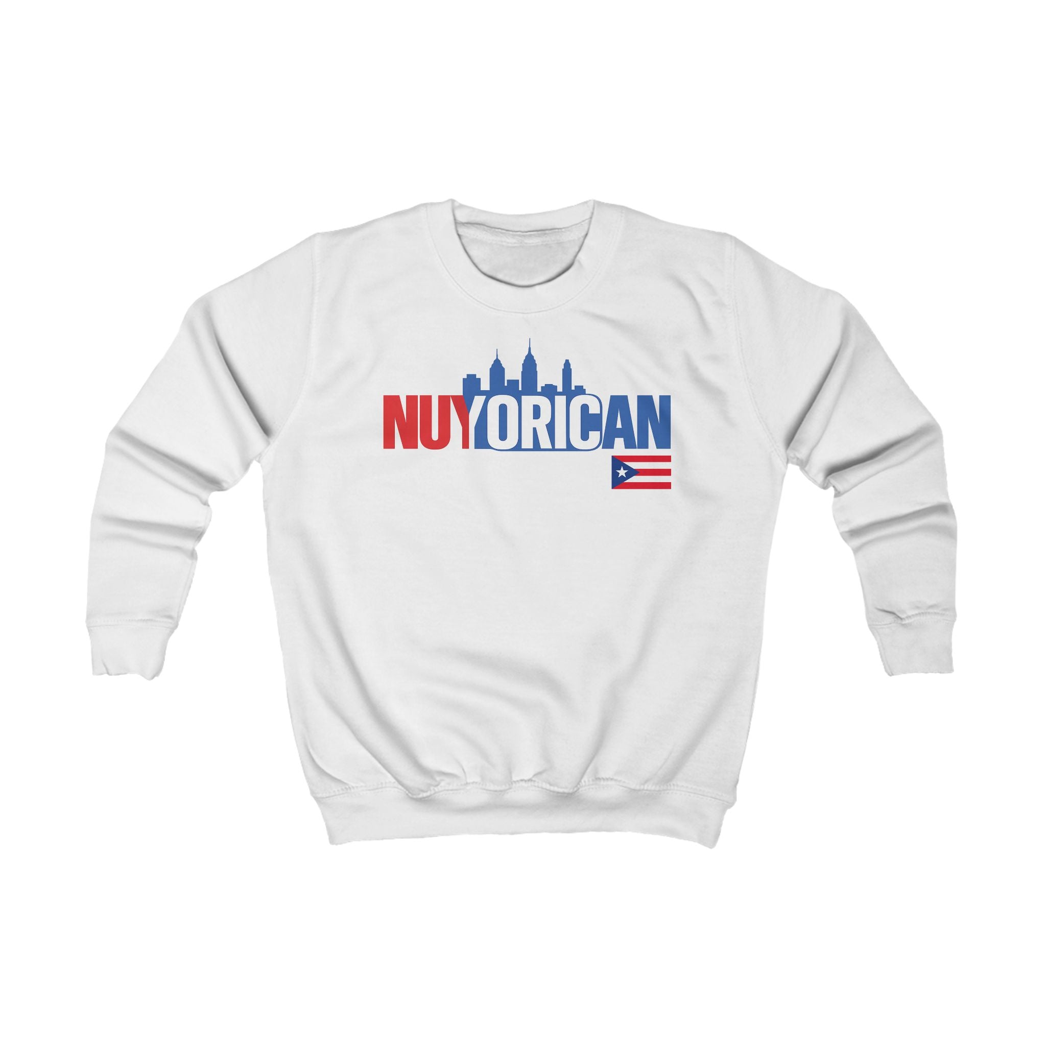 NuYorican Kids Sweatshirt – Puerto Rican NYC Skyline Pride Pullover
